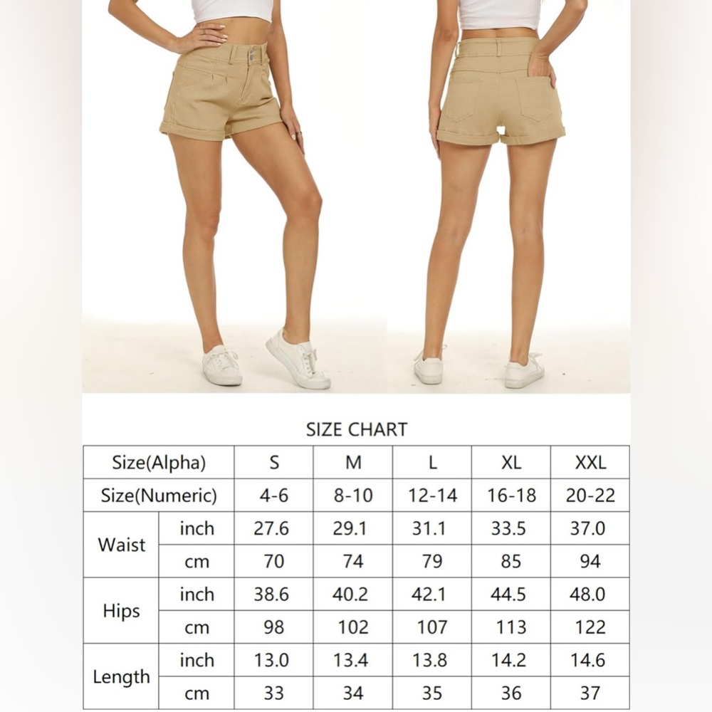 NWT Woman’s High waisted brown Shorts - Picture 8 of 8